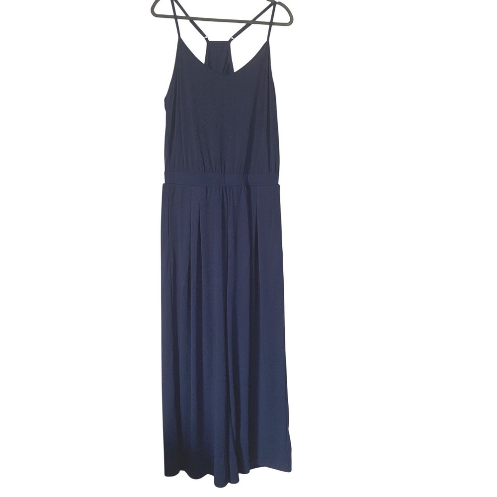 NWT Halara Navy Blue Jumpsuit XL Wide‎ Leg Stretch Casual Chic Lounge